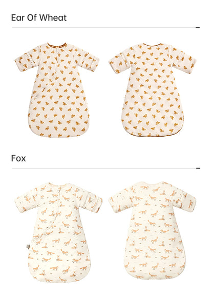 Baby Sleeping Bag Kids Sleepwear Sleeves Removable 0-2 Years Baby Sleepsack 2.5Tog Child Anti-Kick Blanket Quilt 100% Cotton