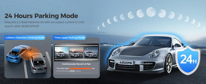 AZDOME M550 Pro 5.8Ghz WiFi 2/3 Channel Dash Cam 4K+2.5K Built-in GPS 3.19" IPS Screen Car DVR IR Night Vision 24H Parking Mode
