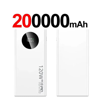 2027 Lenovo HOT CCC 500000mAh PowerBank 120W Super Fast Charging PD20W LED Digital Display Battery Suuply For iPhone17  Xiaomi