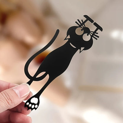 Creative hollowed-out black cat bookmarks, suitable for office, home and school supplies - the perfect gift for book lovers