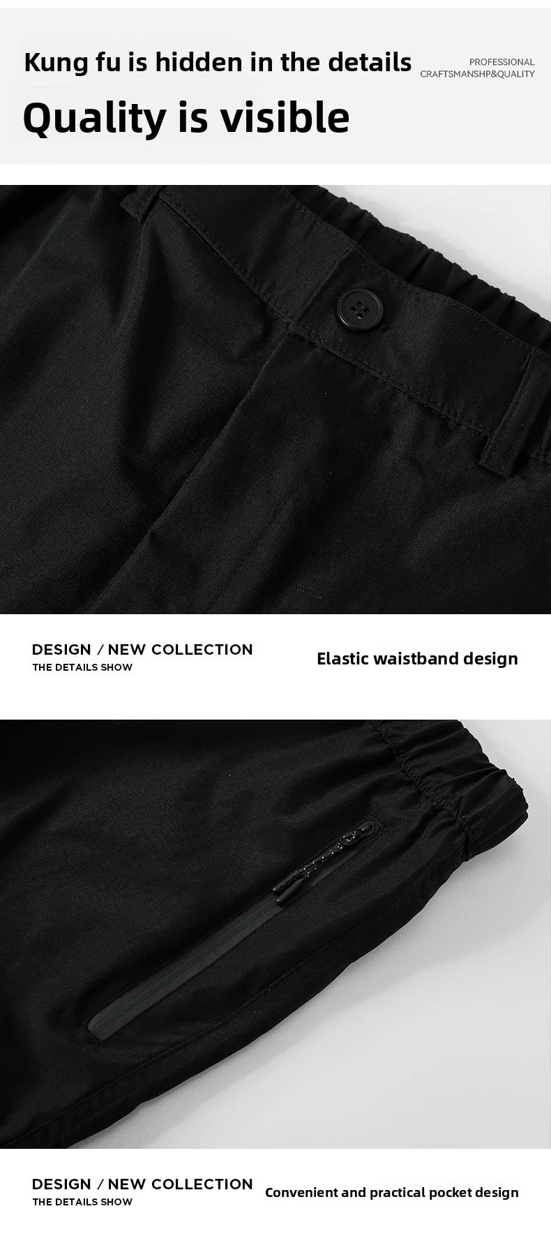 Men's Cargo Shorts; Summer Waterproof Breathable Comfortable; Multi-Pocket; Outdoor Casual Sports Beach Pants; Elastic Waistband