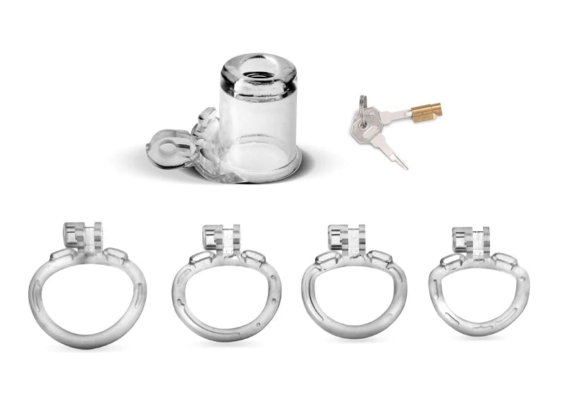 Munchkin Deep Throat Inverted Penetration Master Padlock Male Chastity Cage for Chastity Pros，penis tube micro cock cage
