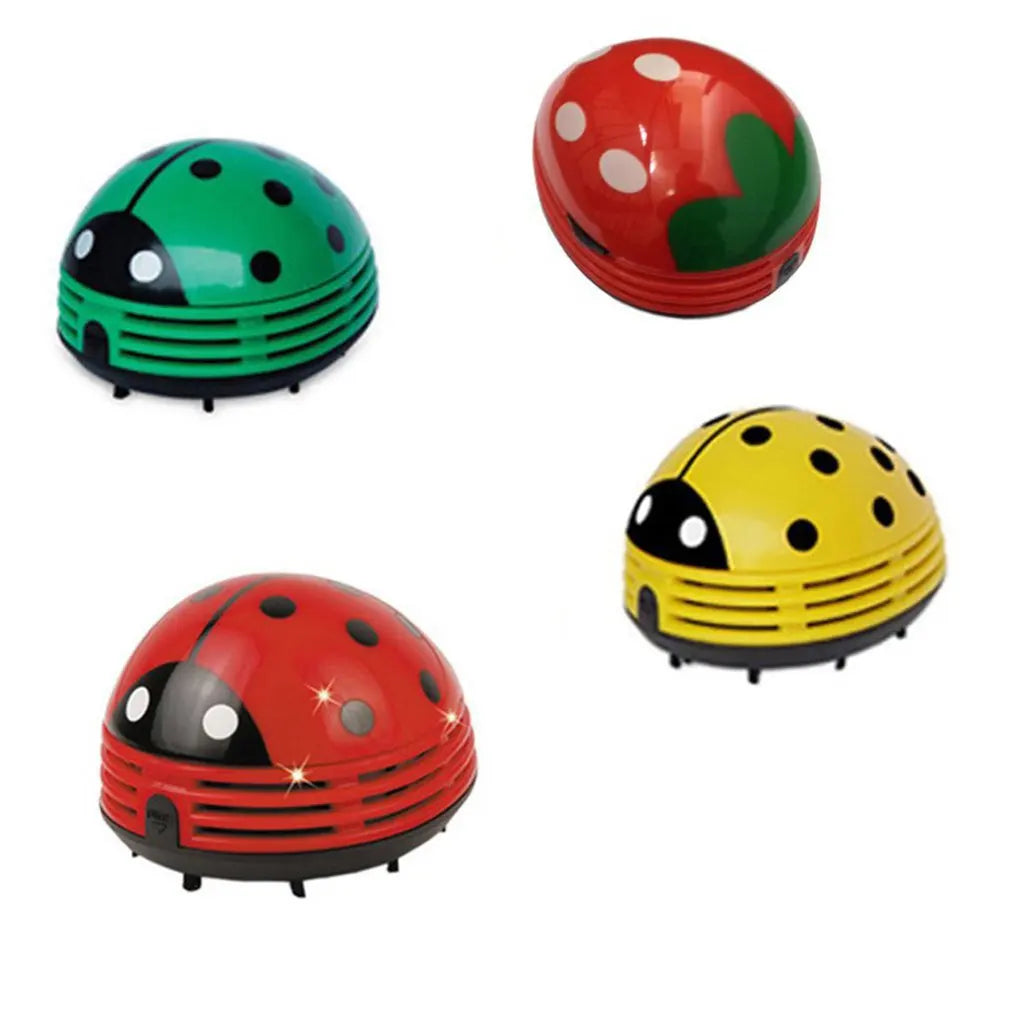 Mini Cute Ladybug Desktop Vacuum Cleaner Dust Collector Cleaning Brush Keyboard Cleaner for Home Office Table Dropshipping Hot