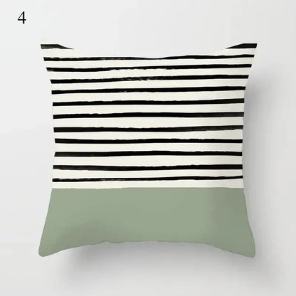 Mint Green Pillowcase Geometric Print Cushion Cover Sofa  Decorative throw pillow cushion covers40x40cm 50x50 45x45