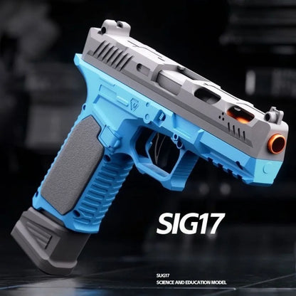 SIG17 Throwing Shell Soft Bullet Toy Gun with Blowback Outdoor Sports CS Game Pistol Launcher Model Birthday Gift