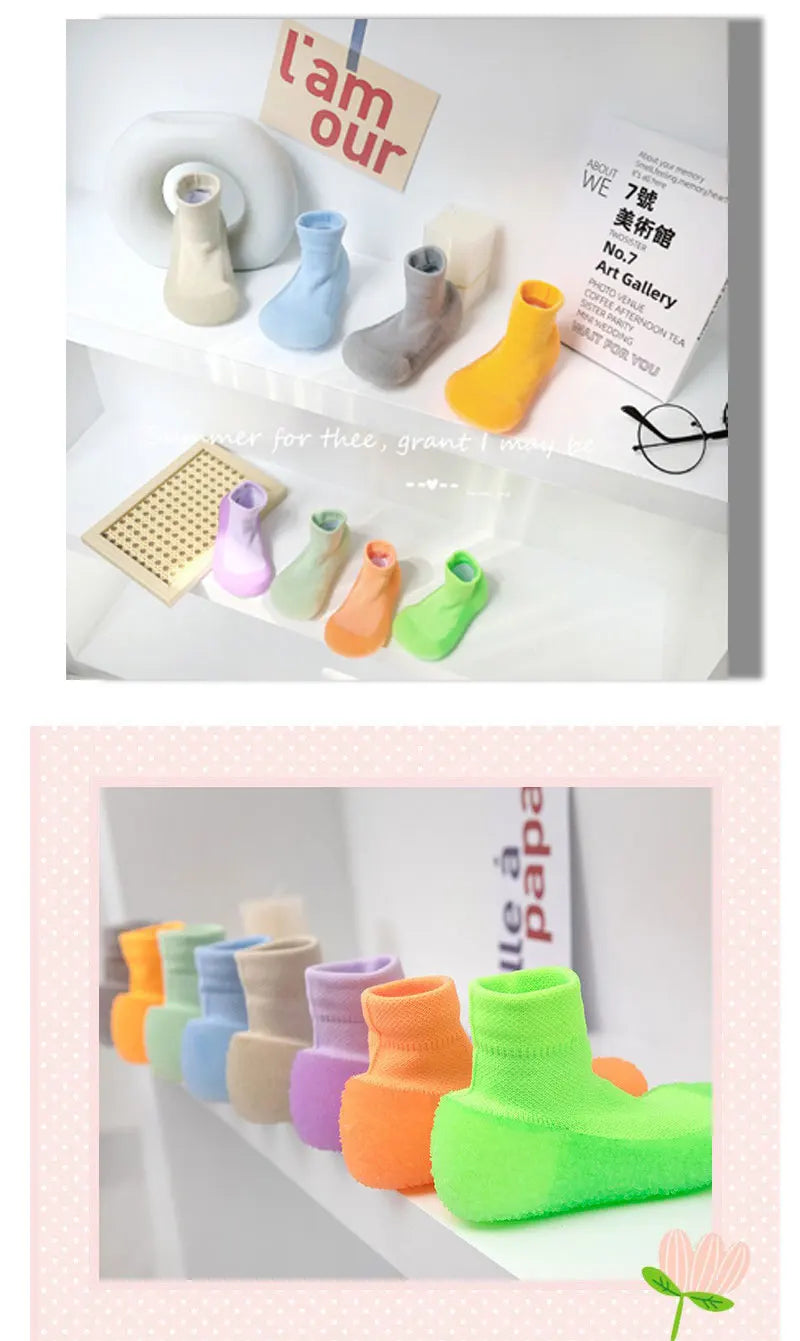 Woman Anti-slip Yoga Fitness Socks Shoes Children Kids Teen Girls Luminous Sport Socks Breathable Cotton Non-slip Jelly Shoes