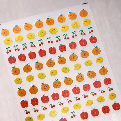 Fresh Sweet Fruits Strawberry Cherry Bowknot Love Heart Lemon 5D Nail Art Stickers Self Adhesive Decorations Nail Manicure Decal