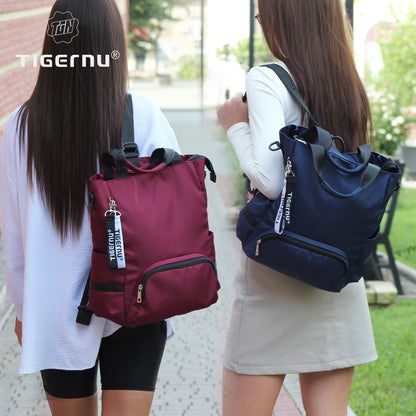 Tigernu New 3 In1 Tote Bag With Zipper For Women Casual School Backpacks Fashion Female Shoulder Bag Light Weight Girls Handbags