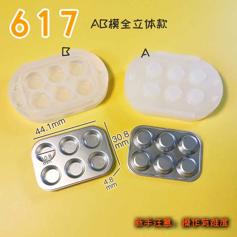 Miniature Food Play Mini Vintage Plate Fruit Plate Dinner Plate Doll House Mini Baking Baking Pan Organizer Jar Silicone Mold