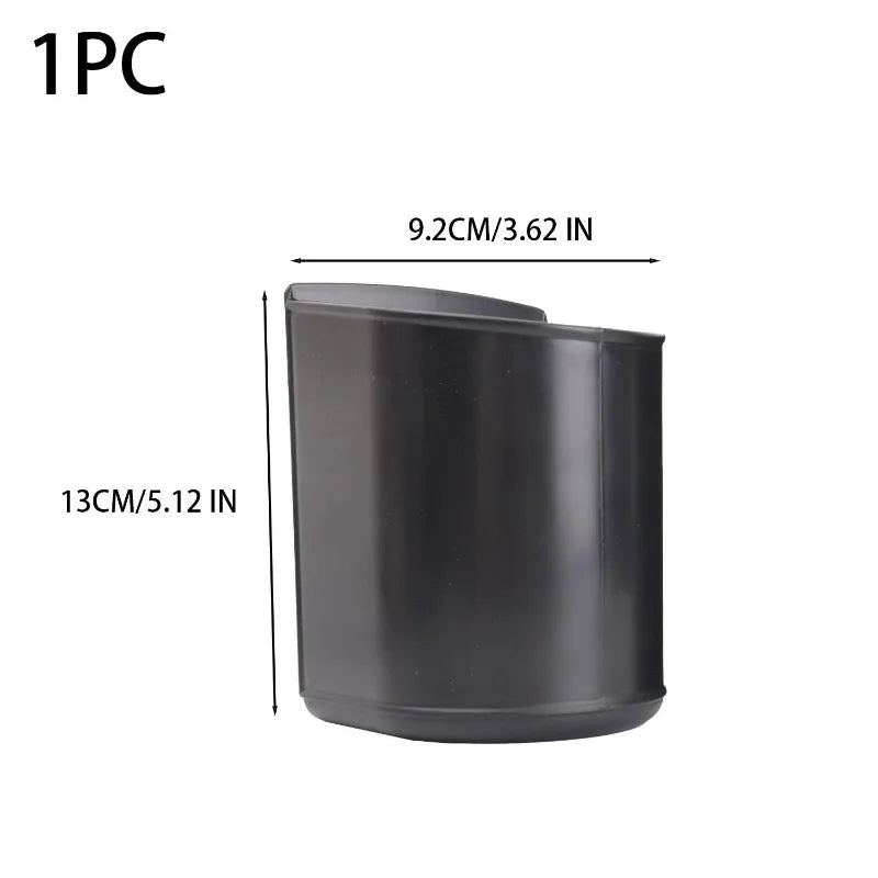 1/2pcs Car Multifunctional Cup Holder Trash Bin Door Seat Back Mount Black Plastic Organizer Auto Storage Box Accessories