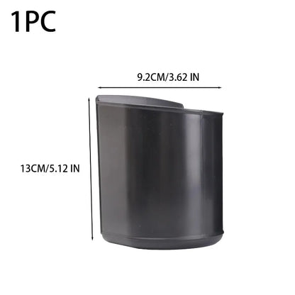 1/2pcs Car Multifunctional Cup Holder Trash Bin Door Seat Back Mount Black Plastic Organizer Auto Storage Box Accessories
