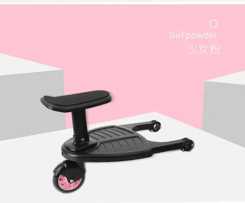 Twins Baby Stroller Pedal Adapter Stroller Accessorie Second Children Auxiliary Trailer Twins Scooter Standing Plate with Seat