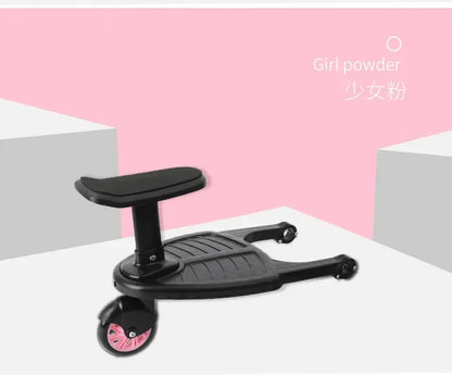 Twins Baby Stroller Pedal Adapter Stroller Accessorie Second Children Auxiliary Trailer Twins Scooter Standing Plate with Seat