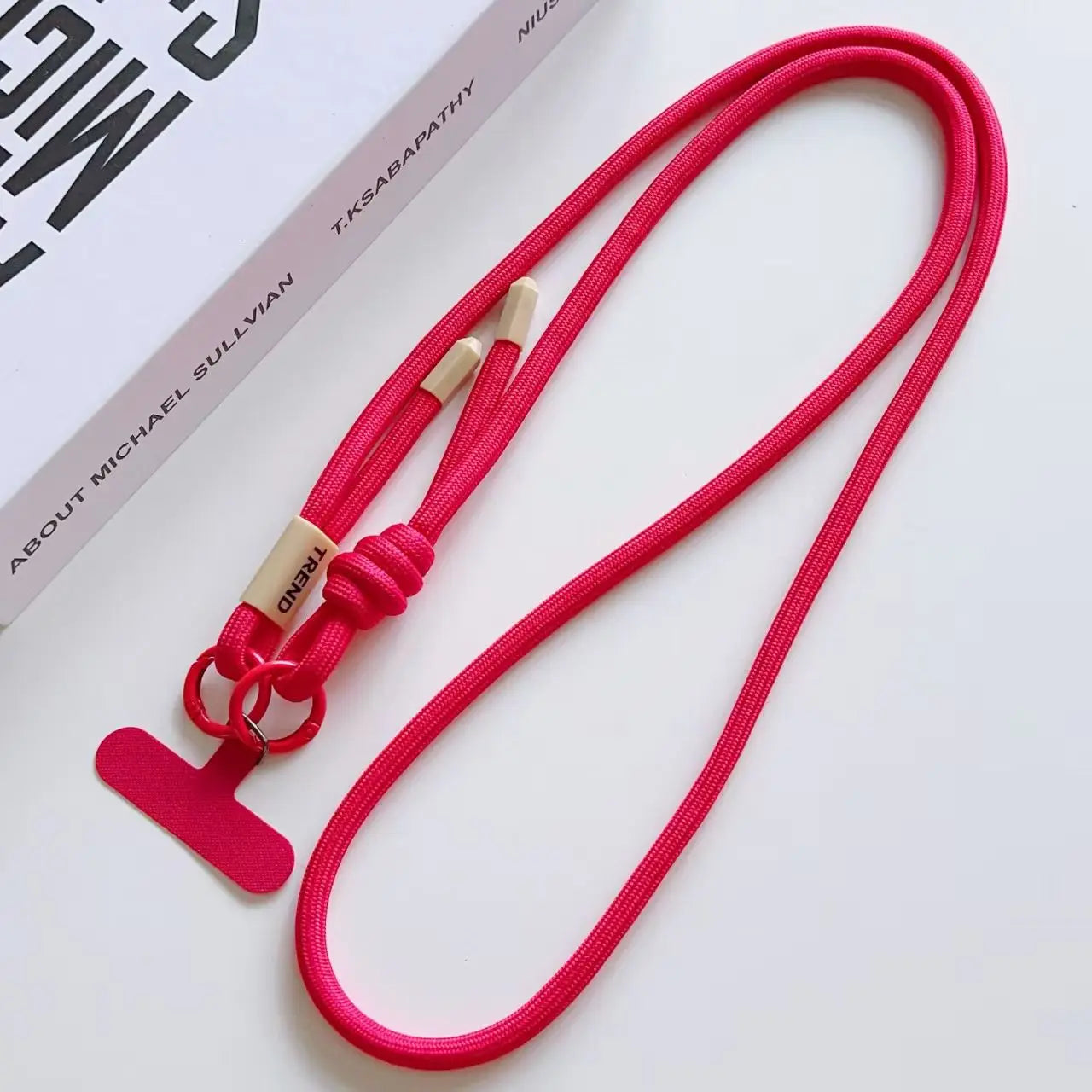 Adjustable Fashion Anti Loss Phone Lanyard 120CM Crossbody Neck Cord Wrist Strap for iPhone 17 Pro Max Case Chain Two Ring Rope