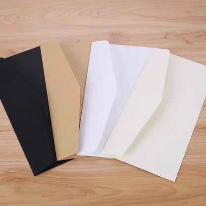 10 Pcs Classical Paper Envelopes White Black Kraft Blank Paper Window Envelopes Wedding Invitation Envelope Gift Envelope