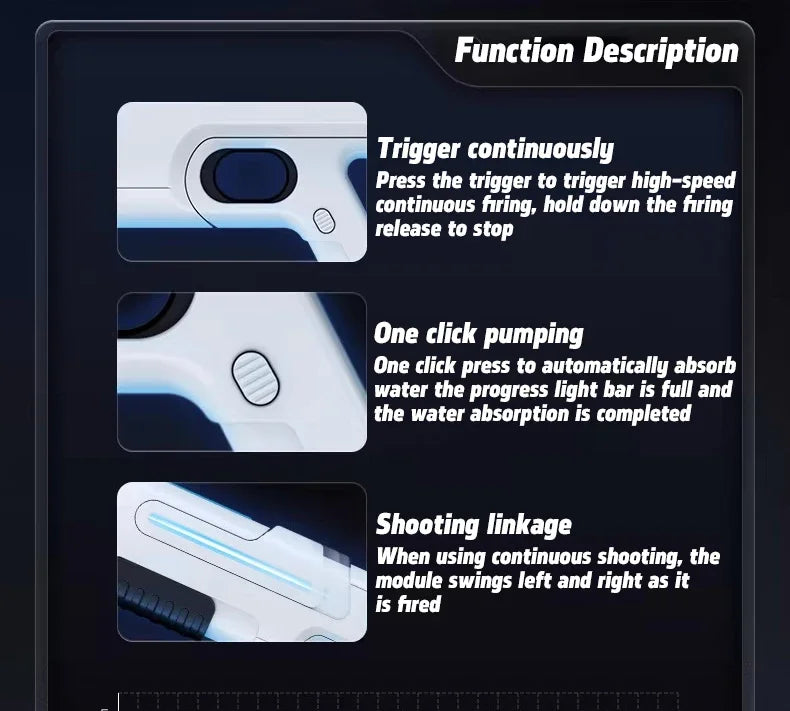 2025 NEW Pulse Electric Water Gun Toy With Fire Spray,Fully Automatic Summer Adult Beach Pool Battle Shooting Water Spray Toy