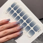 Semi-cured Gel Nail Stickers Solid Color Nail Semi-baked Tips Full Paste Nail Decals UV Lamp Need