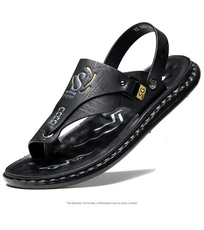 Brand Men's Sandals Summer Soft soled Anti slip Beach Shoes Male  Outdoor comfortable Men slippers Luxury High Quality sandalias