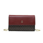 CH Women Crossbody Bag Splicing Letter Print Metal Chain Shoulder Purse PU Leather Flap Small Ladies Evening Clutch Handbag Gift