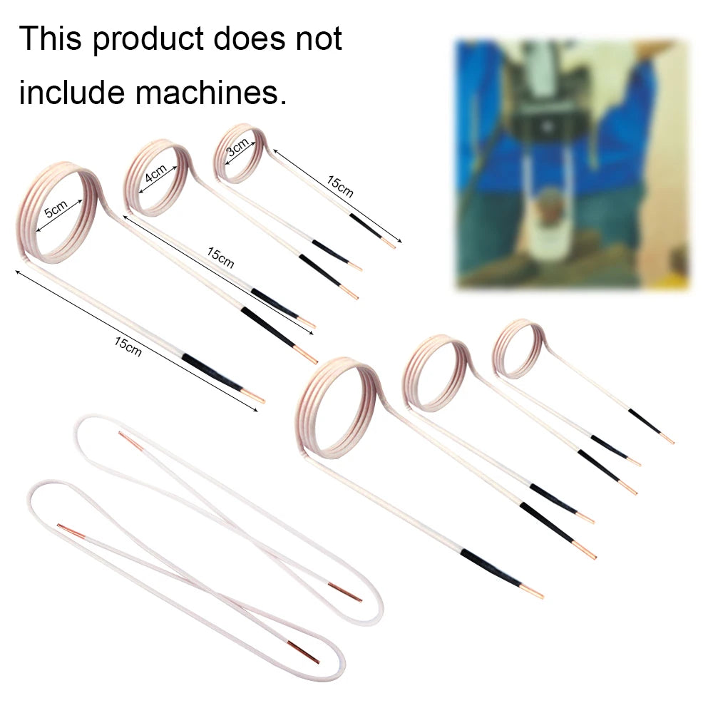 8PCS Induction Coil Kit White For Induction Heater Heater Mini Ductor