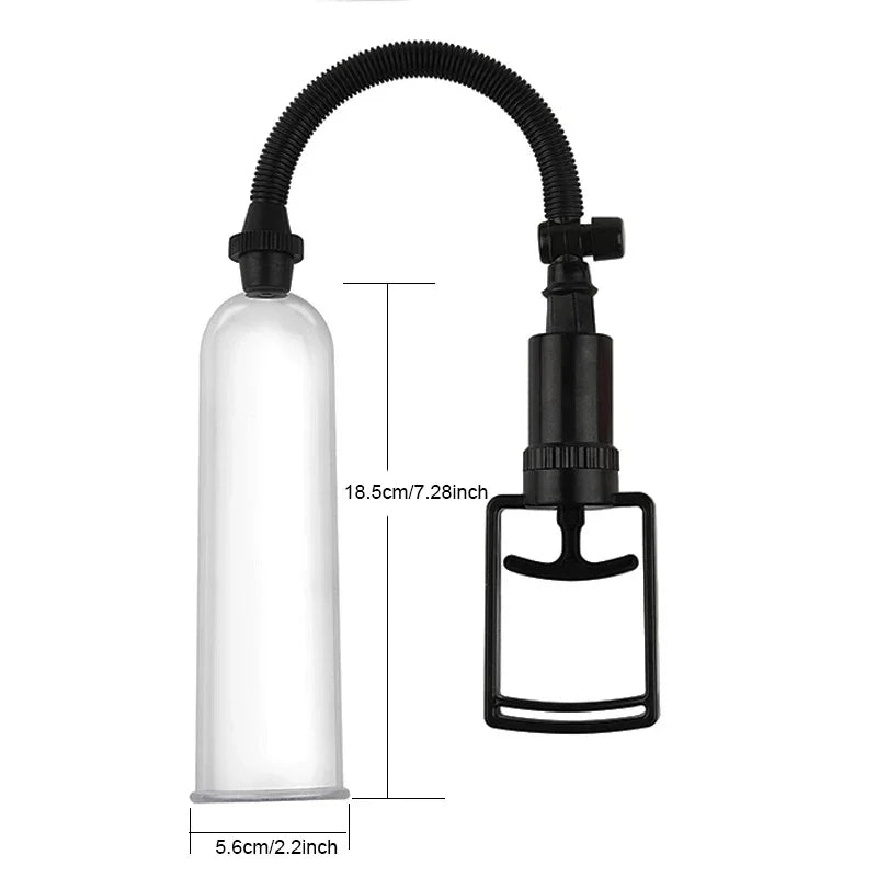 Male Penis Pump Dick Stimulate Extender Masturbator For Man Vacuum Pump Manual Penis Enlarger Big Dick Lasting Trainer Sex Toy