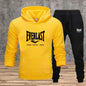Autumn and winter men's set: Fashionable fitness jogging pullover, hooded sweatshirt, sweatshirt and casual pants two-piece set