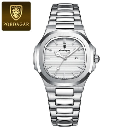 POEDAGAR Top Exquisite Women's Wristwatch Waterproof Luminous Date Fashion Ladies Watches Stainless Steel Quartz Watch For Woman