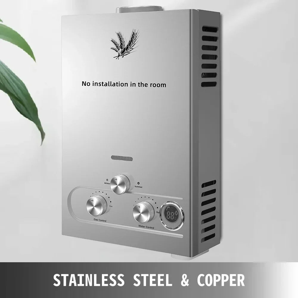 VEVOR LPG Liquefied Petroleum Gas Water Heater 6L 8L 10L 12L 16L 18L Liquefied Petroleum Gas Propane Butane Water Heater