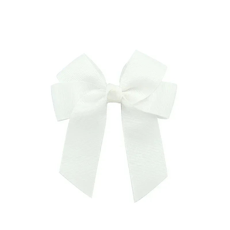 1pcs 3.6'' Solid Color Bowknot Hair Clips For Baby Girls Classic Bows Hairpins Cute Barrettes Headwear Kids Hair Accessories