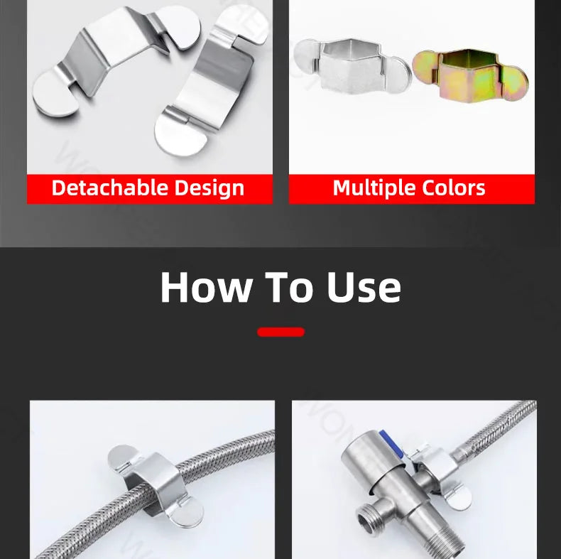 G1/2 Detachable Hose Spanner Water Heater Bellows Hexagonal Hose Tap Spanner Removable Small Spanner Reusable Gold Silver