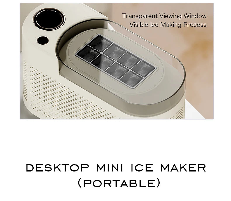 Electric Small Ice Maker Home Dormitory Office Camping Ice Automatic Ice Making Box Ice Machine Home Car Dual Use 12/110/220V