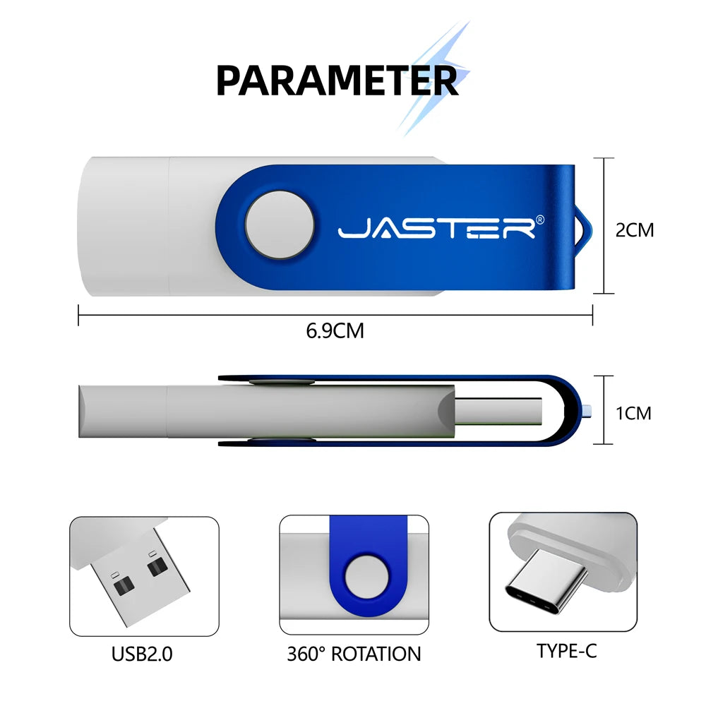 Free Custom Logo TYPE-C USB Flash Drive 128GB USB-C Pen Drive 64GB White Purple Memory Stick 32GB 16GB Pendrive Storage Device