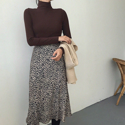 Autumn Long Sleeve Turtleneck Tops Slim Knitted Bottoming T Shirt Korean Fashion Sweater Harajuku Pullover Women Clothing Jumper