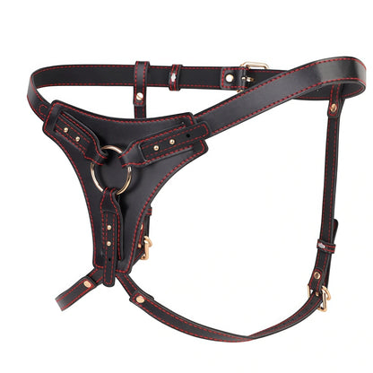 Wearable Strap On Dildo Harness Pants PU Leather Adjustable Pegging Harness Belt BDSM Bondage Underwear Sex Toy for Women Men