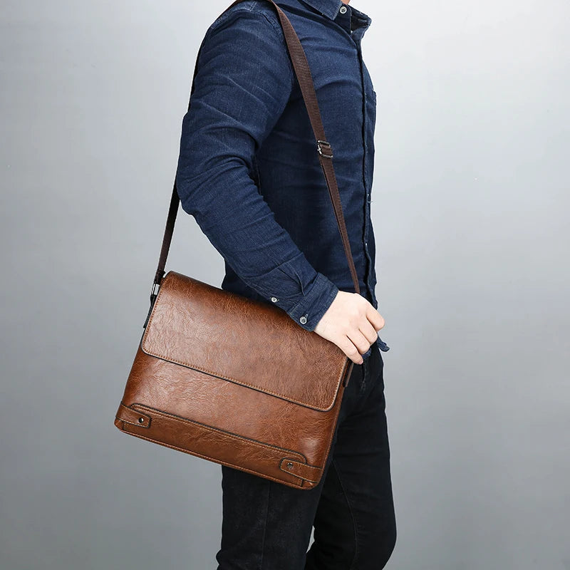 Shoulder Bag, Men's Crossbody Bag, Business Bag, Large Capacity, For Business Trips and Work