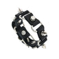 New Punk Dark PU Bracelet For Women Men Hip Hop Rock Chain Multi Layered Bracelet Trend Retro Gothic Jewelry Dancer Accessories