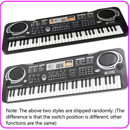 61-key Children's Electronic Piano Keyboard Portable Educational Toy Musical Instrument Organ With Mike Children's Beginner Gift