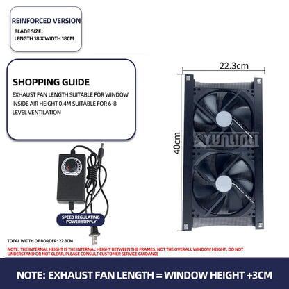Window Exhaust Fan Silent Exhaust Machine Fresh Air Fan Efficient Kitchen Ventilation System Abluftventilator Für Küche