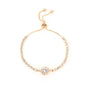 Full of Rhinestones Adjustable 18K Gold Plated Stainless Steel Bracelet For Women 2022 New Trendy Square Zircon Bracelet Jewelry