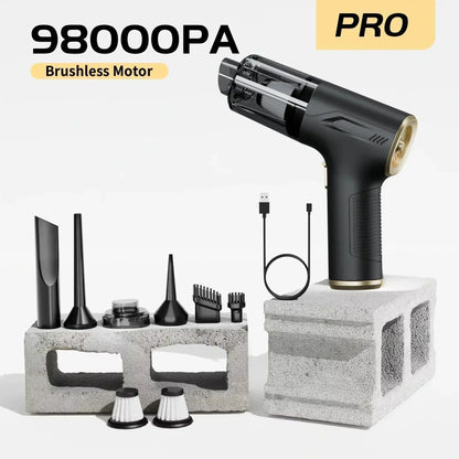 CENRR 980000PA Mini Car Vacuum Cleaner Strong Scution Powerful Wireless Car Cleaner HandHeld  Air Gun Portable Vacuum Cleaner