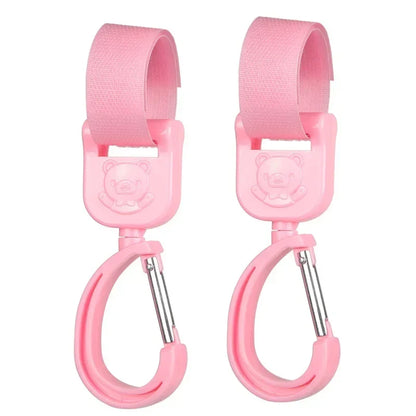 Universal Outdoor Stroller Accessories Baby Pram Hooks Rotate Hanging Bag 360 Degree Cart Organizer Storage Bag Hanger
