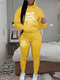 Womens TrackSuit Aesthetic Sweatshirts Sweatpants Two-piece Suit 2025 New Fleece Letter Printing Streetwear Women Hoodie Sets