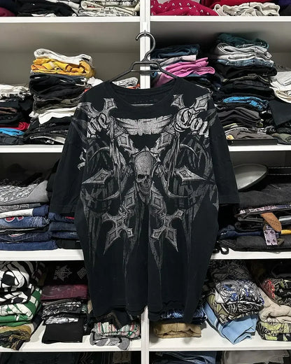 200s  Angel New Fashion Goddess Printed T Shirt Short Sleeve Female Street Popular Vintage Casual Joker Sports T Shirt Unisex