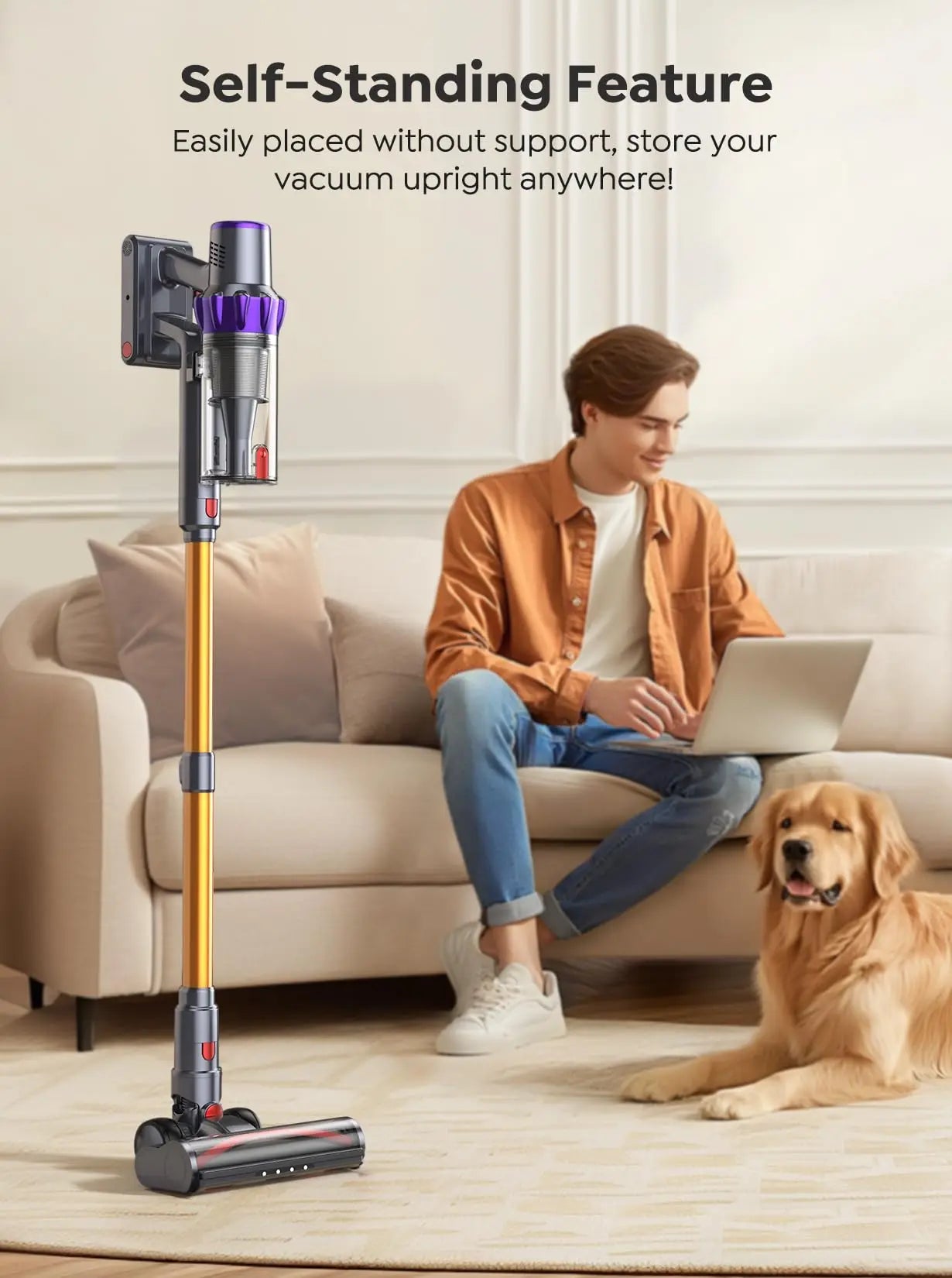 BUTURE VC80 500W 48Kpa Suction Power Handheld Cordless Wireless Vacuum Cleaner for Home Appliance 1.5L Dust Cup RemovableBattery