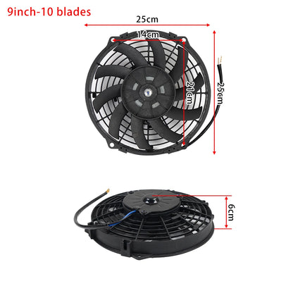 Universal 7/9/10/12/14/16 Inches 12V 80W 2100RPM Car Air Conditioning Electronic Radiator Cooling Fan Blade Electric Cool Kit