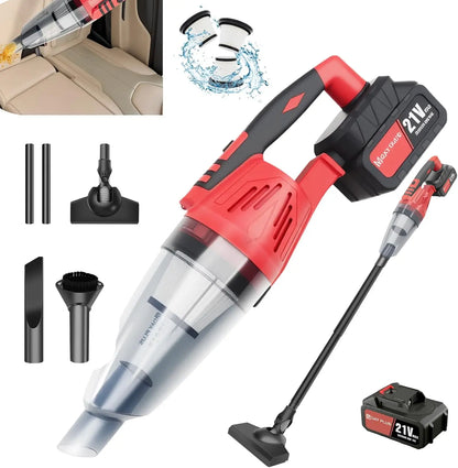 Handheld vacuum cleaner 5500Pa with LED Lighting handheld vacuum cleaner Battery Wireless Wet & Dry Handheld Washer with Washable HEPA Filter Bagless Car Home Power Clean