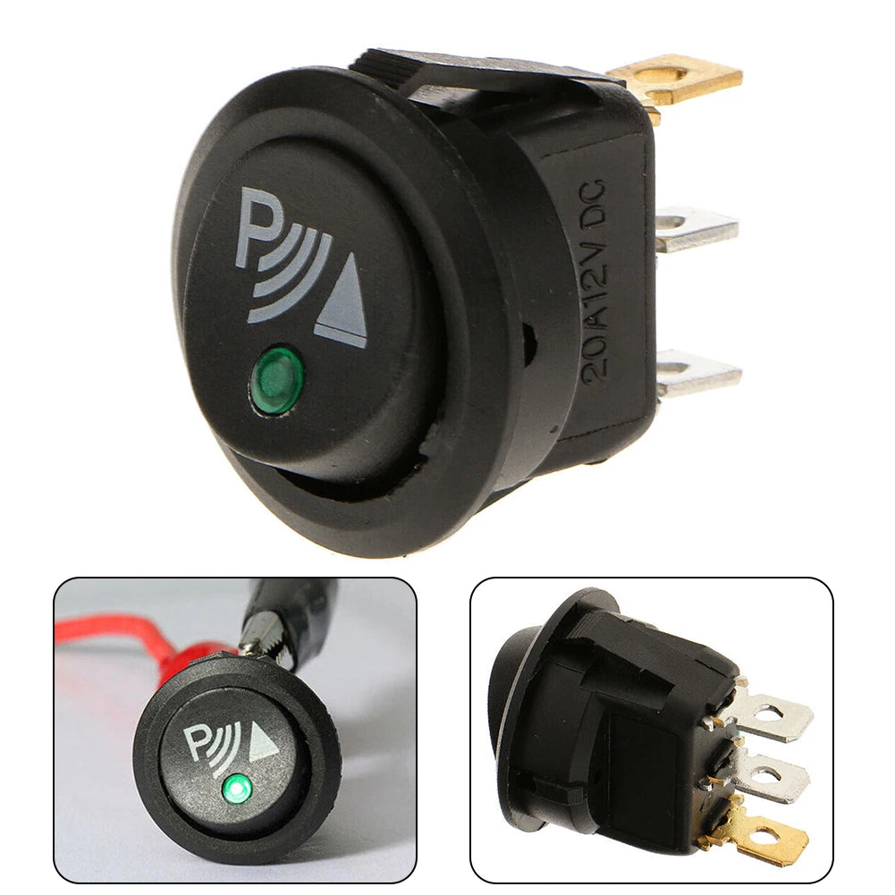 Car 3 Pin Rocker/Parking Off Switch Front Rear Walking Sensor Interior Accessory