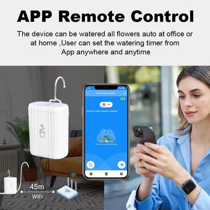 WiFi Intelligent Watering Device Timed Automatic Drip Irrigation System Remote APP Control Auto Watering for Indoor Plants