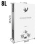 VEVOR Liquefied Petroleum Gas Water Heater 6L 8L 10L 12L 16L 18L Liquefied Petroleum Gas Propane Butane White Water Heater