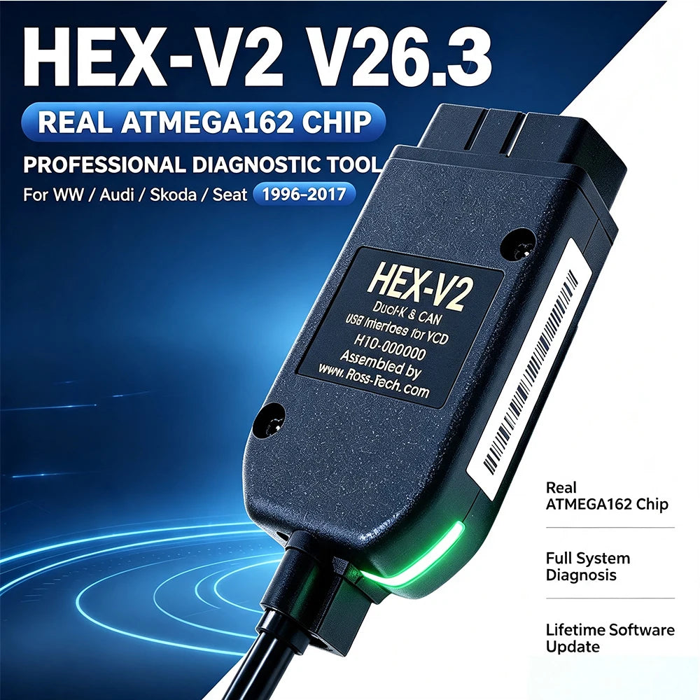 2026 Newest V26.3.0 VAG HEX V2 Interface For VAGCOM VAG CDM VW-AUDi Professional Scan Code Upgrade Hardware AUTO COM VCOS TDOL